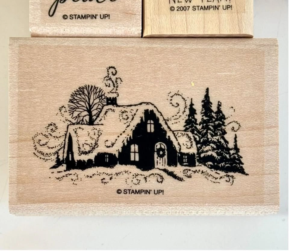 Stampin' Up! Christmas Rubber Stamp Set ~ 7 Stamps - photo 3
