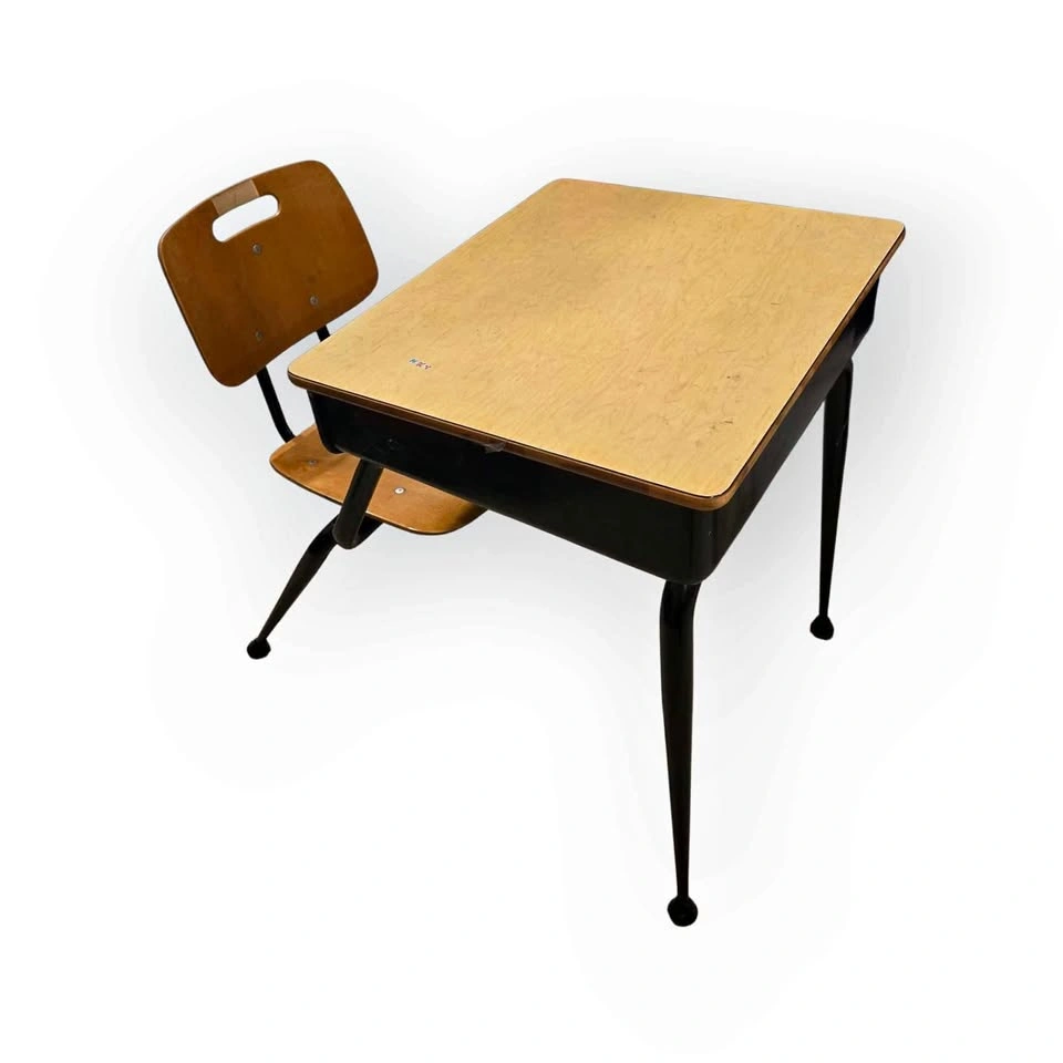 Vintage Kid's real wood and metal Desk