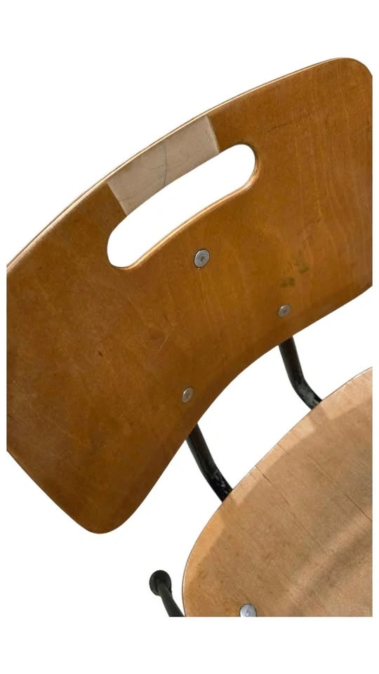 Vintage Kid's real wood and metal Desk - photo 4