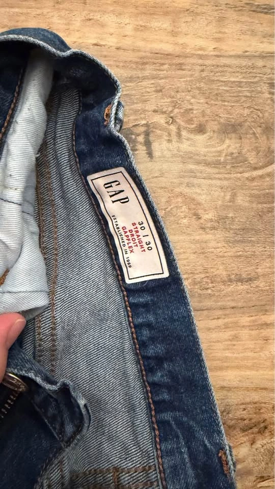 GAP Men’s Straight Jeans – Size 30x30 – Dark Blue - photo 2