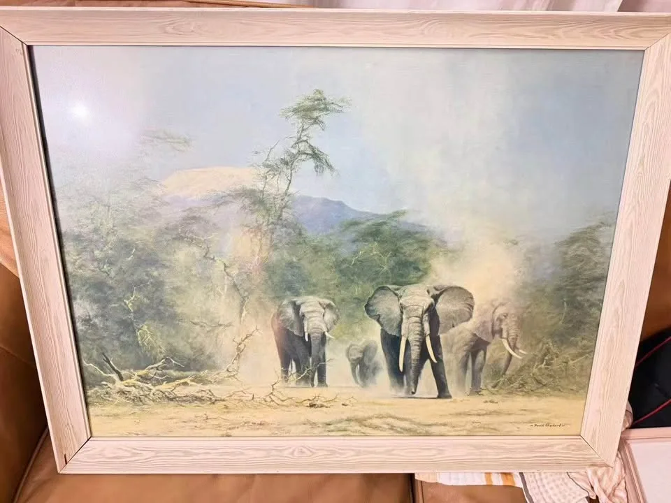 Large Framed Elephant Art Print by David Shepherd – Wildlife Sce - photo 2