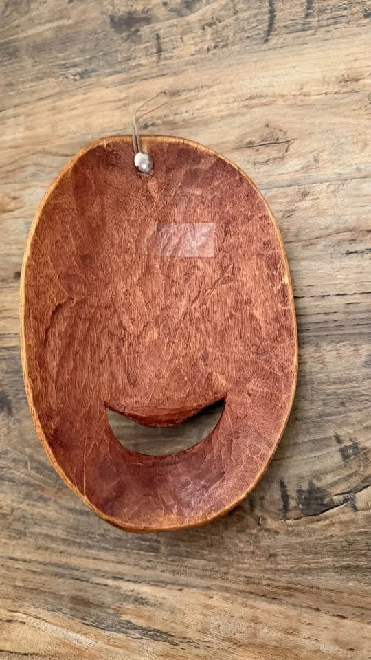 Hand-Carved Wooden Mask – Wall Decor / Art Piece - photo 2