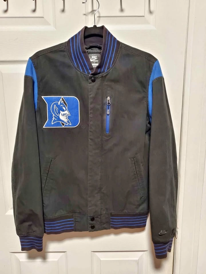 Black and Blue Nike Varsity Duke Blue Devils Jacket vintage M