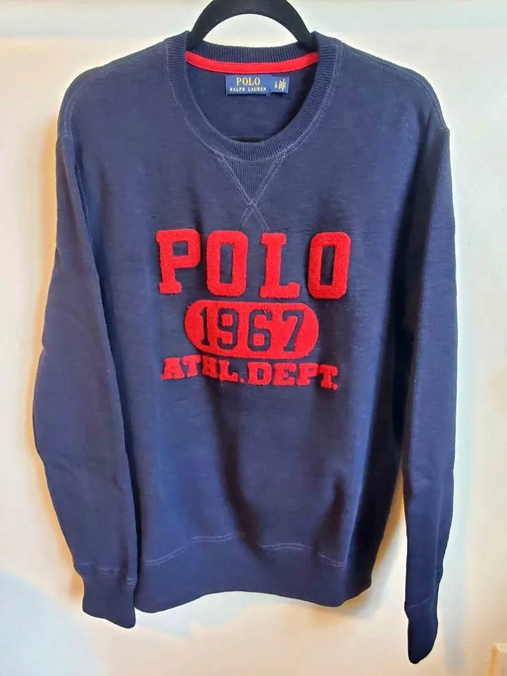 Polo Ralph Lauren Navy 1967 Athl.Dept. Sweatshirt Large