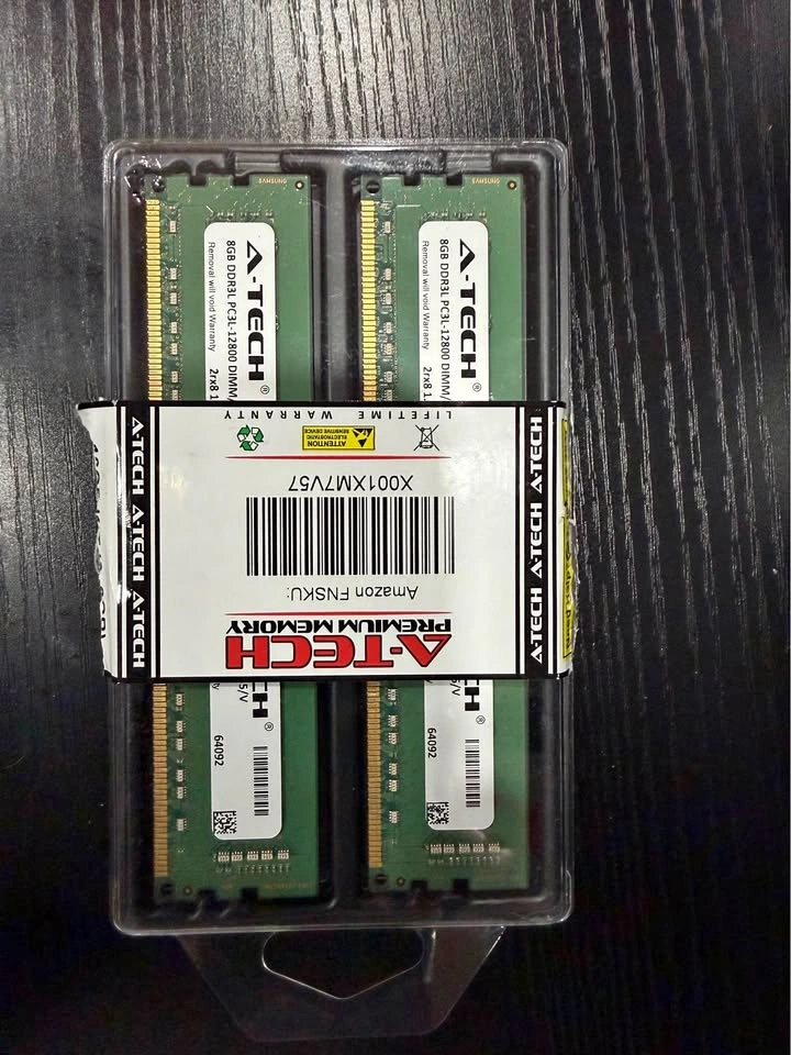 16GB (2x8GB) DDR3 Desktop RAM - A-Tech 1600MHz