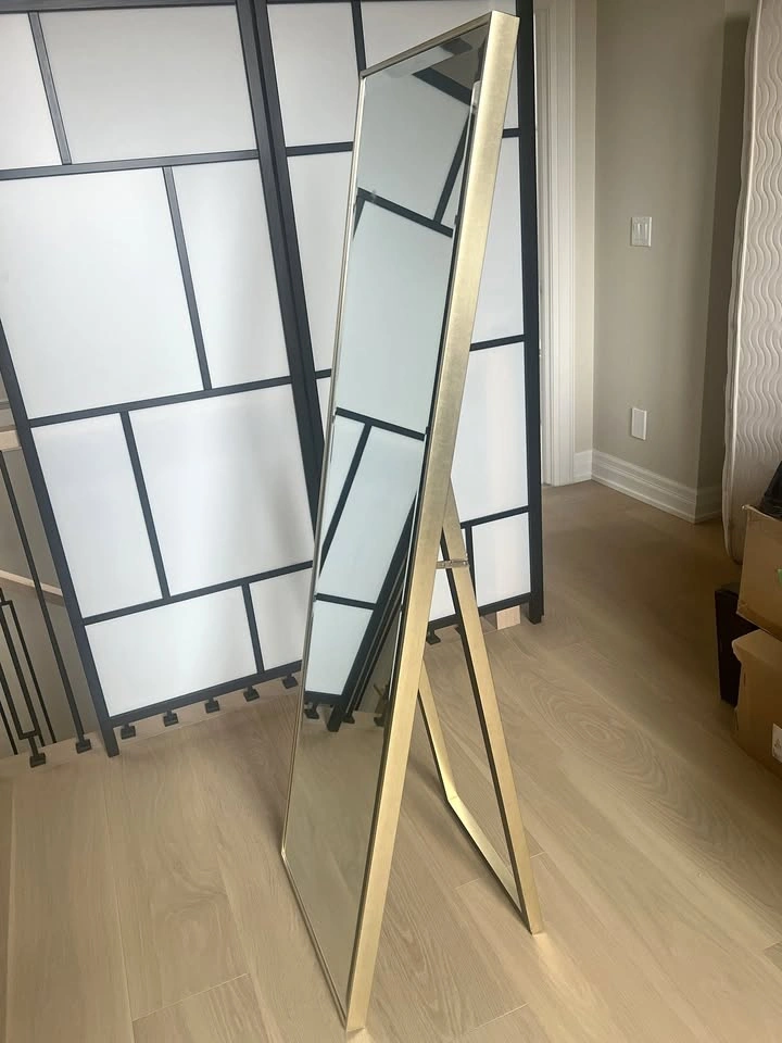 Modern Gold Standing Mirror – Full-Length with Easel Stand