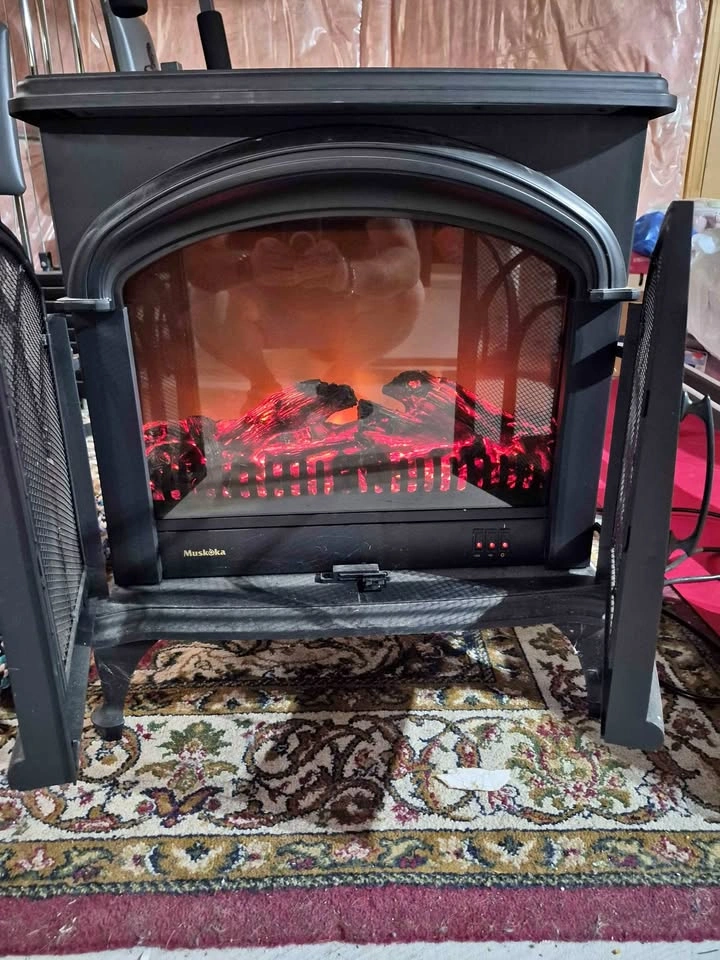 Electric fireplace heater.
