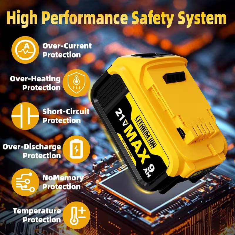 21V 9Ah Lithium-Ion Battery for Dewalt - photo 5