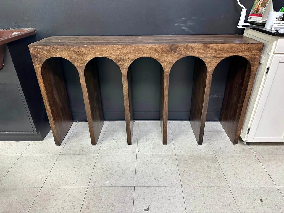 Cool Arched Wood Console Table