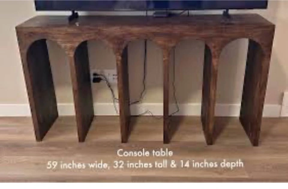 Cool Arched Wood Console Table - photo 5