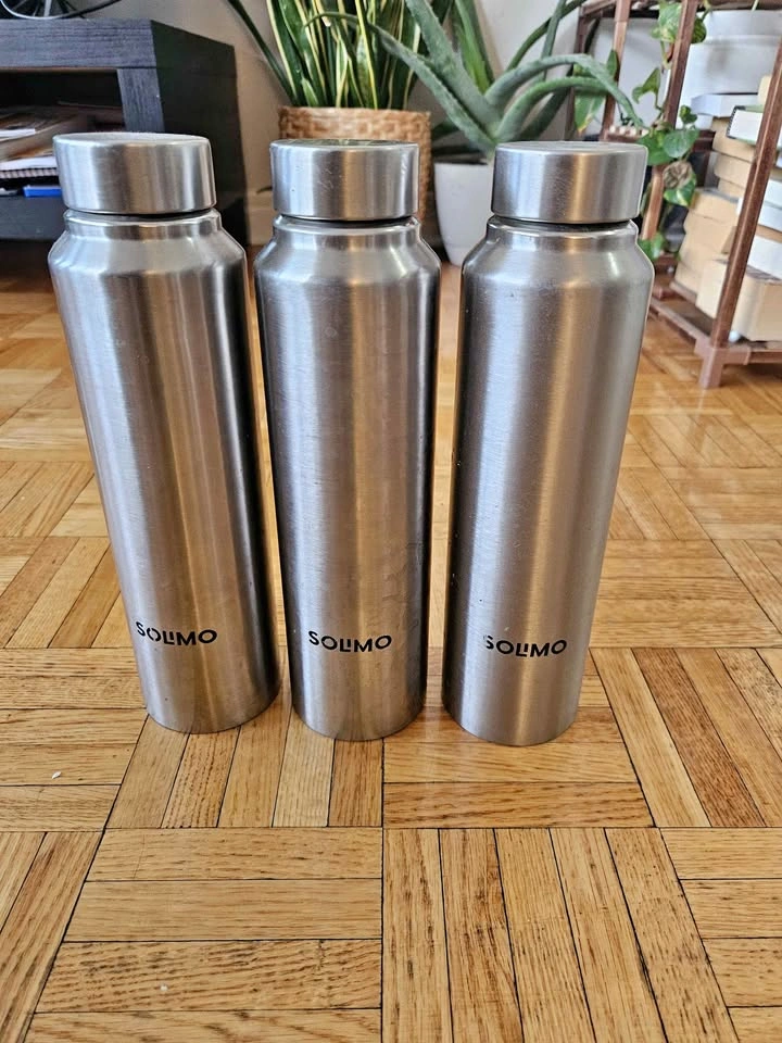 Stainless Steel Water Bottles - Set of 3