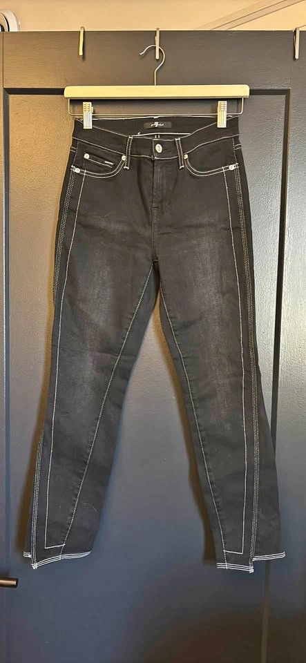 Designer black skinny jeans