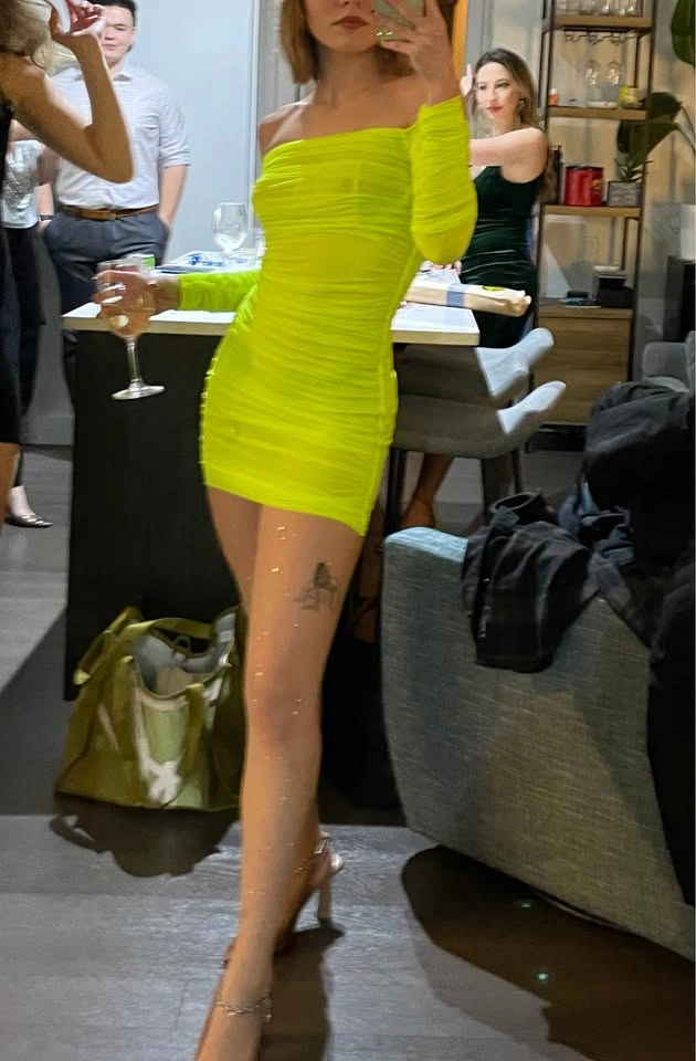 Babaton Neon Mesh Dress - photo 2