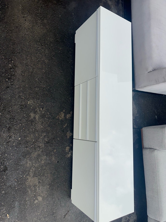 Modern White TV Stand / Media Console - photo 2