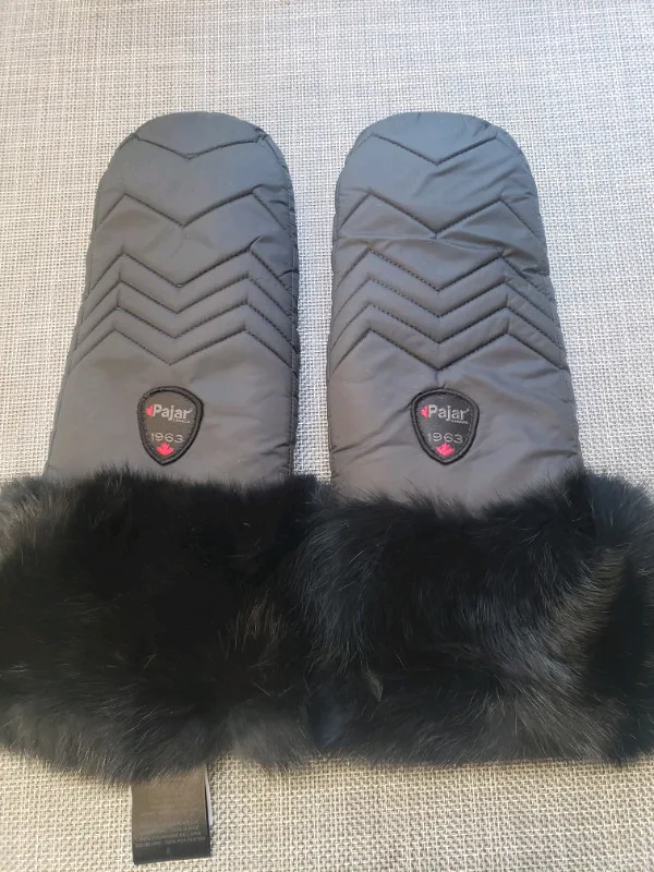Pajar channel mitten real fur XS thumbnail