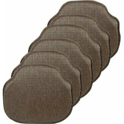 Klear Vu Gripper Windsor Chair Cushions 6 Pack Chestnut