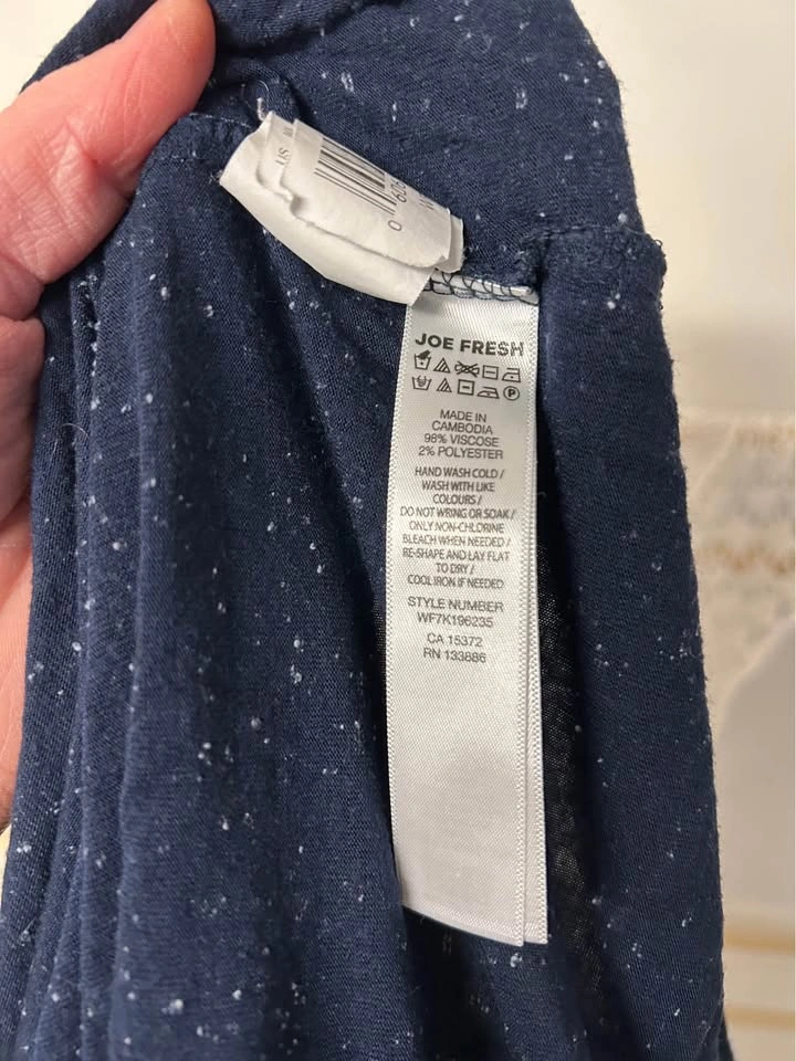 Joe Fresh navy speckled long sleeve top M/L - photo 3
