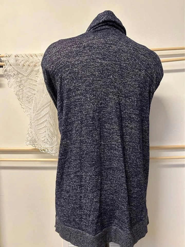 GAP Cowl Neck Sweater Speckled Navy Small - photo 4