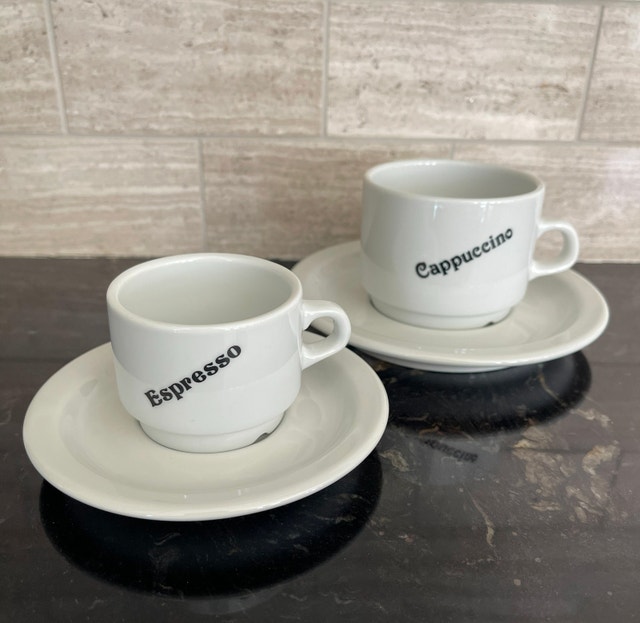 Cappuccino & Espresso Cup Set with Saucers – 10 Pieces - photo 2