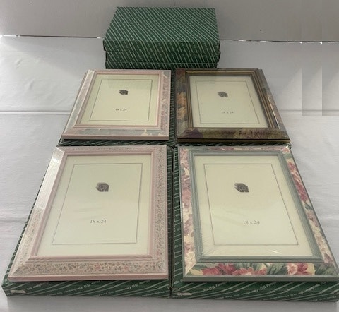 Set of 4 Italian Hand-Painted Photo Frames