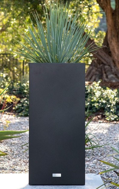 Veradek Tall Block Pedestal Planters – Set of 2 – Modern Black - photo 5
