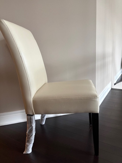 Elegant Dining Chairs – Set of 8 (Solid Wood, Espresso Legs)