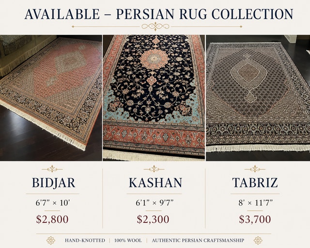 Hand-Knotted Persian Wool Rugs Set of 3 - photo 2
