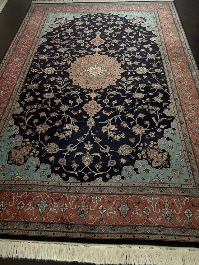 Hand-Knotted Persian Wool Rug – Kashan – 6'1" x 9'7" – Hand Made - photo 2