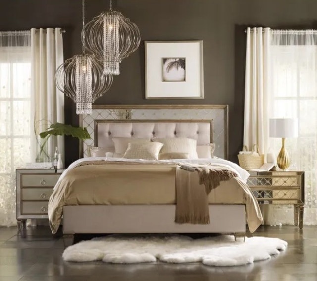 Hooker King Bedroom Set - Upholstered Bed + Nightstand & Chest - photo 4
