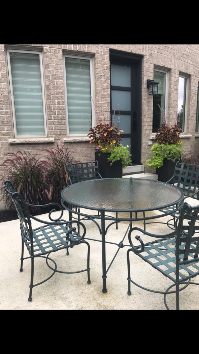 Hauser Aluminum Patio Dining Set – Table + 6 Chairs – Sunbrella - photo 2