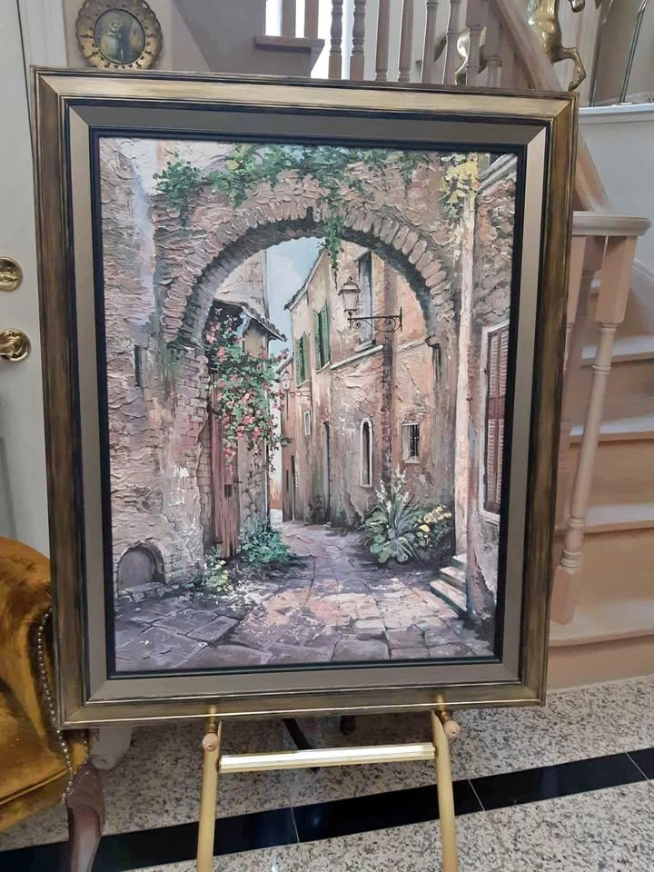 Paint art of beautiful greece size is 31 x 37 inch