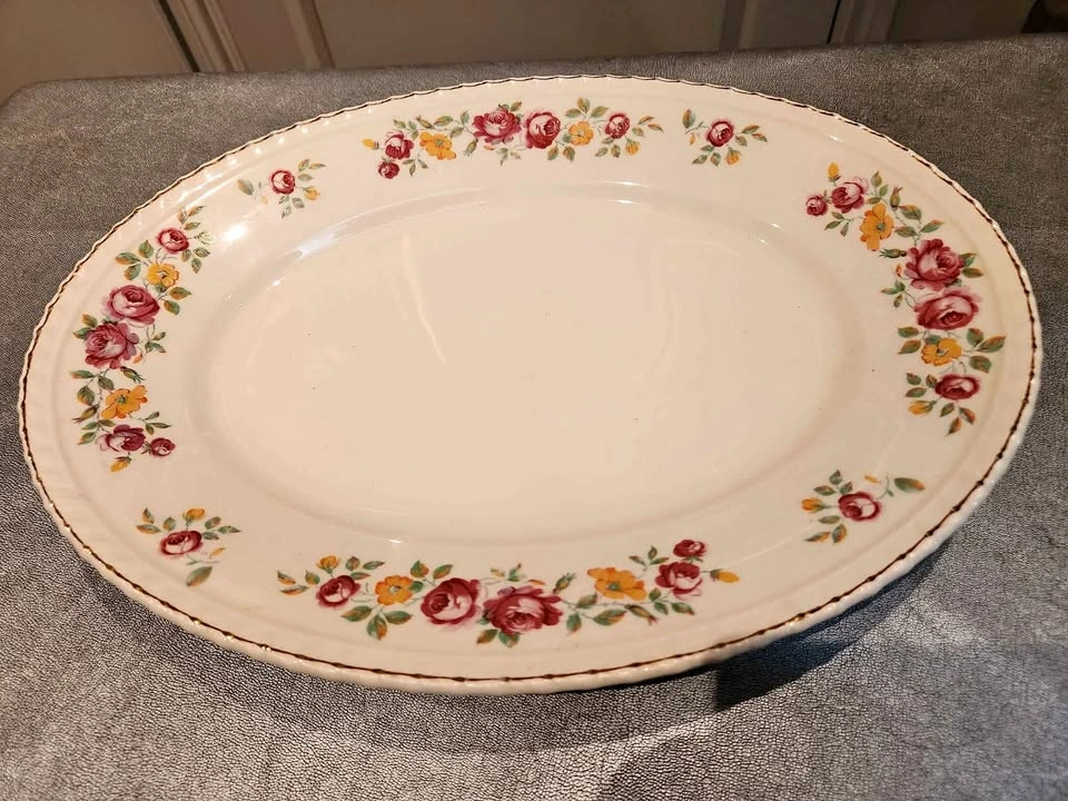 Vintage Crown Ivory Serving Platter
