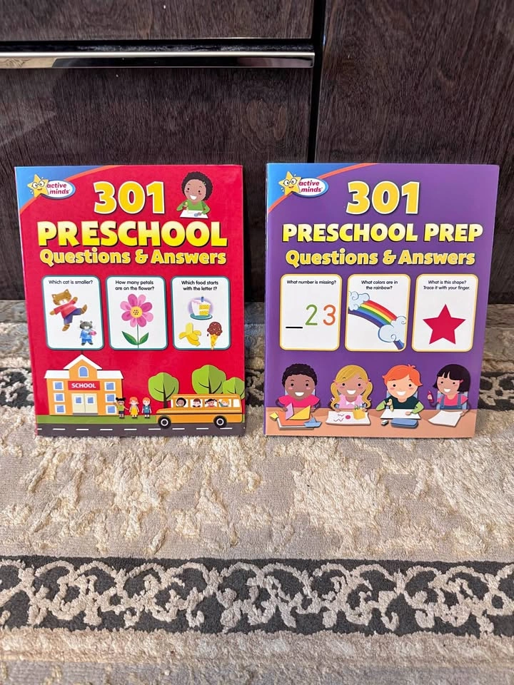 NEW Preschool Learning Books Set – 301 Questions & Answers (2 Bo
