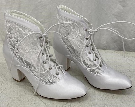 NEW Women's Size 8 ElegantPark HC1559 White Ivory Satin Boots - photo 3