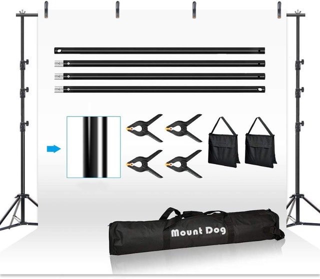 NEW Mount Dog Backdrop Stand Kit 8.5ft x 10ft