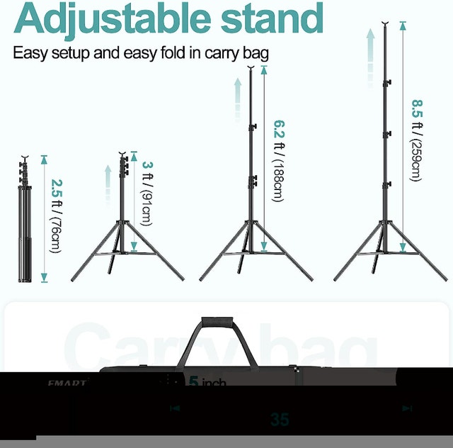 NEW EMART 8.5 x 10 ft Photo Backdrop Stand - photo 2
