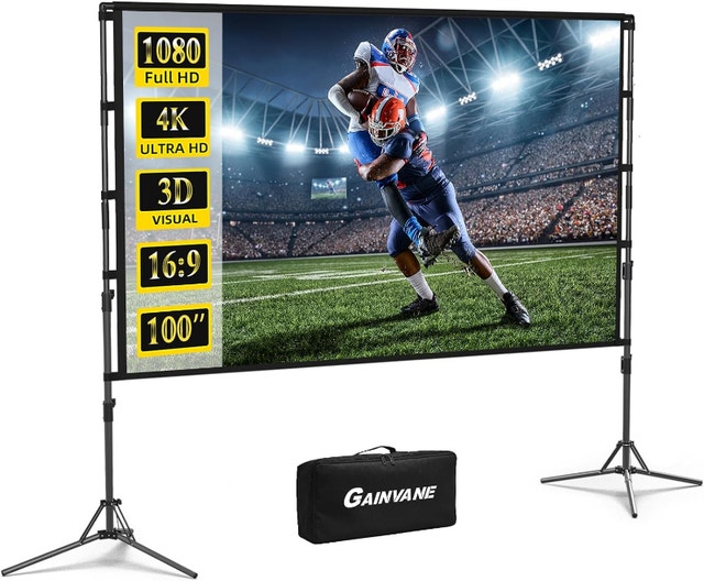 NEW 100" Projector Screen with Stand