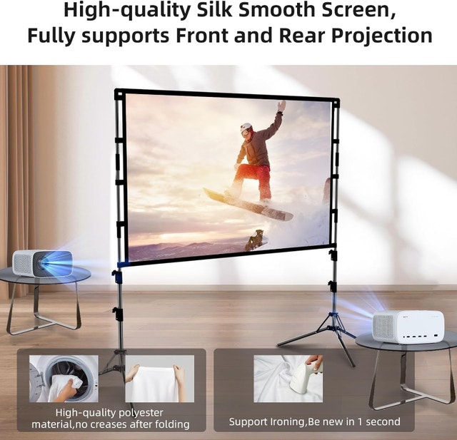 NEW 100" Projector Screen with Stand - photo 2