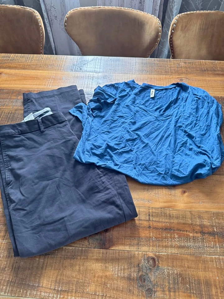Pants 34x30 & Blue V-Neck Tee Large Londonderry area