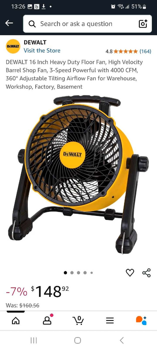 DeWalt 16" Benchtop Fan - photo 5