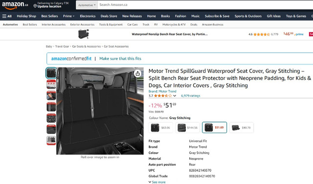 Waterproof Rear Bench Seat Cover - photo 5