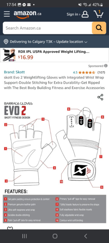 Weightlifting Training Gloves - photo 2