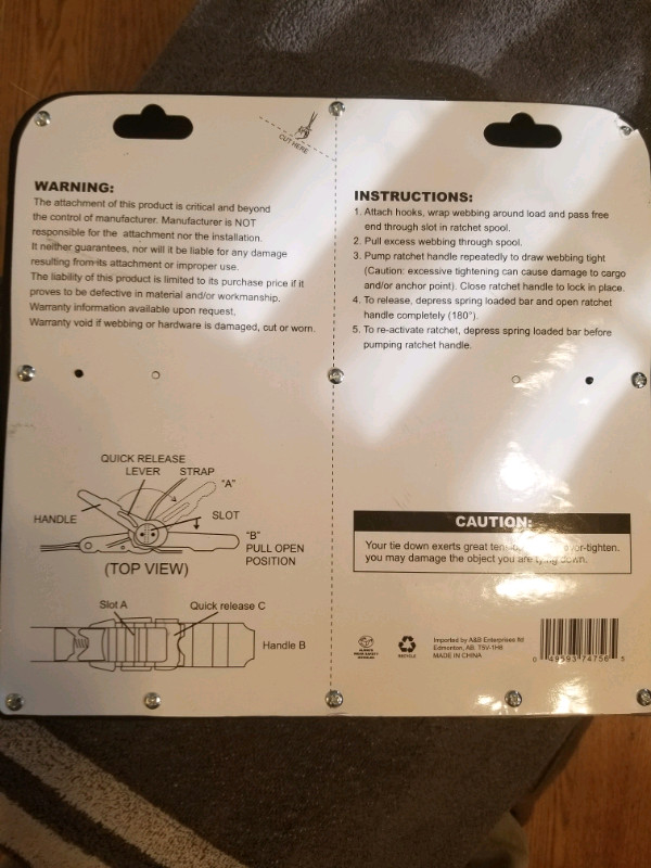 Heavy Duty Ratchet Tie Down - photo 2