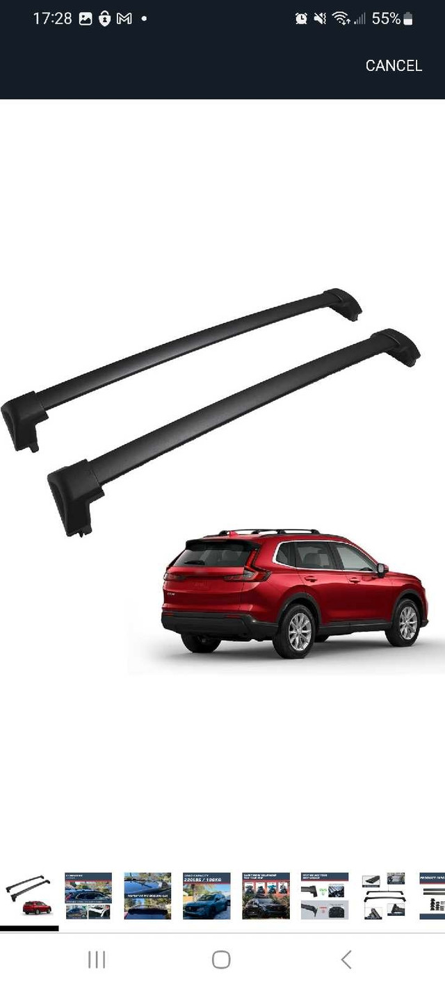 Honda CRV Roof Rack Crossbars 2023 and up
