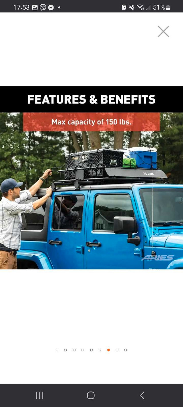 Jeep Wrangler JK Roof Rack Cross Bars only (missing brackets) - photo 5