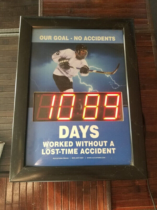 Electronic Safety Signage Scoreboard