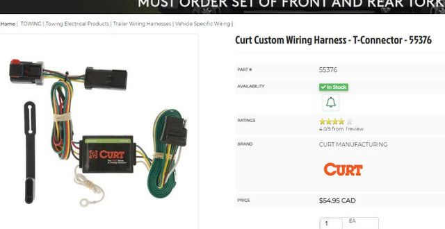 Curt Custom Wiring HarnessT-Connector - photo 2