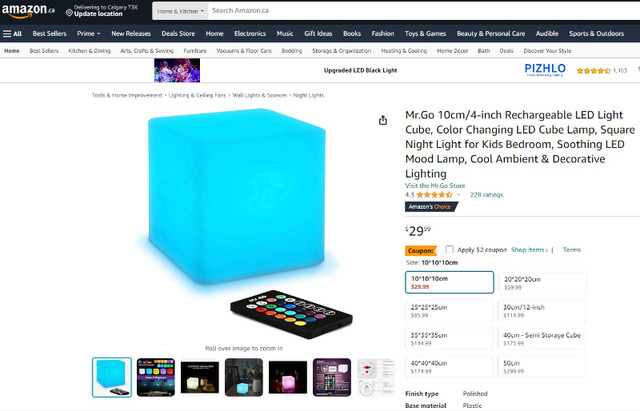Rechargeable LED Cube Light - photo 4