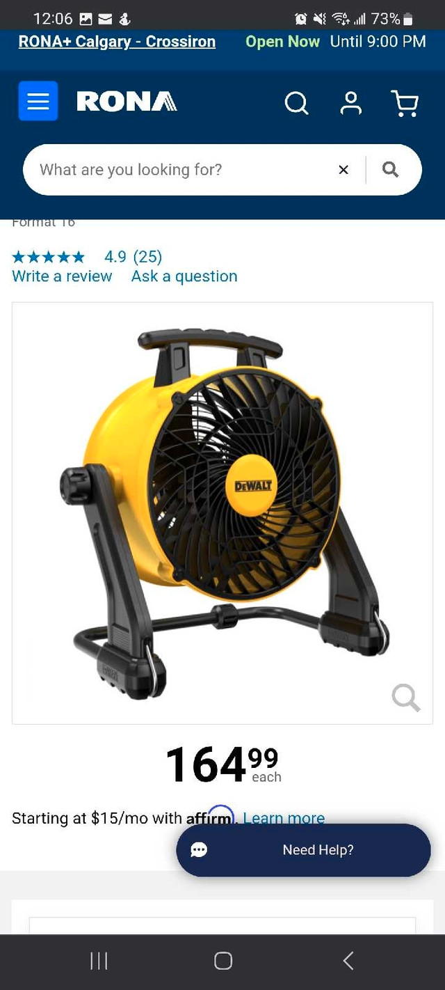 DeWalt 16 inch Industrial Fan - photo 3