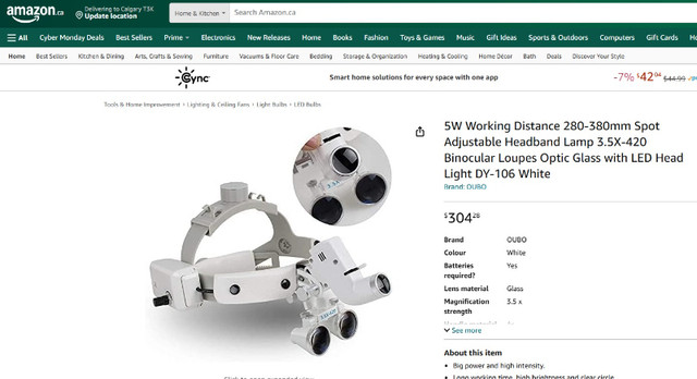 Headband Lamp with Binocular Loupe - photo 4